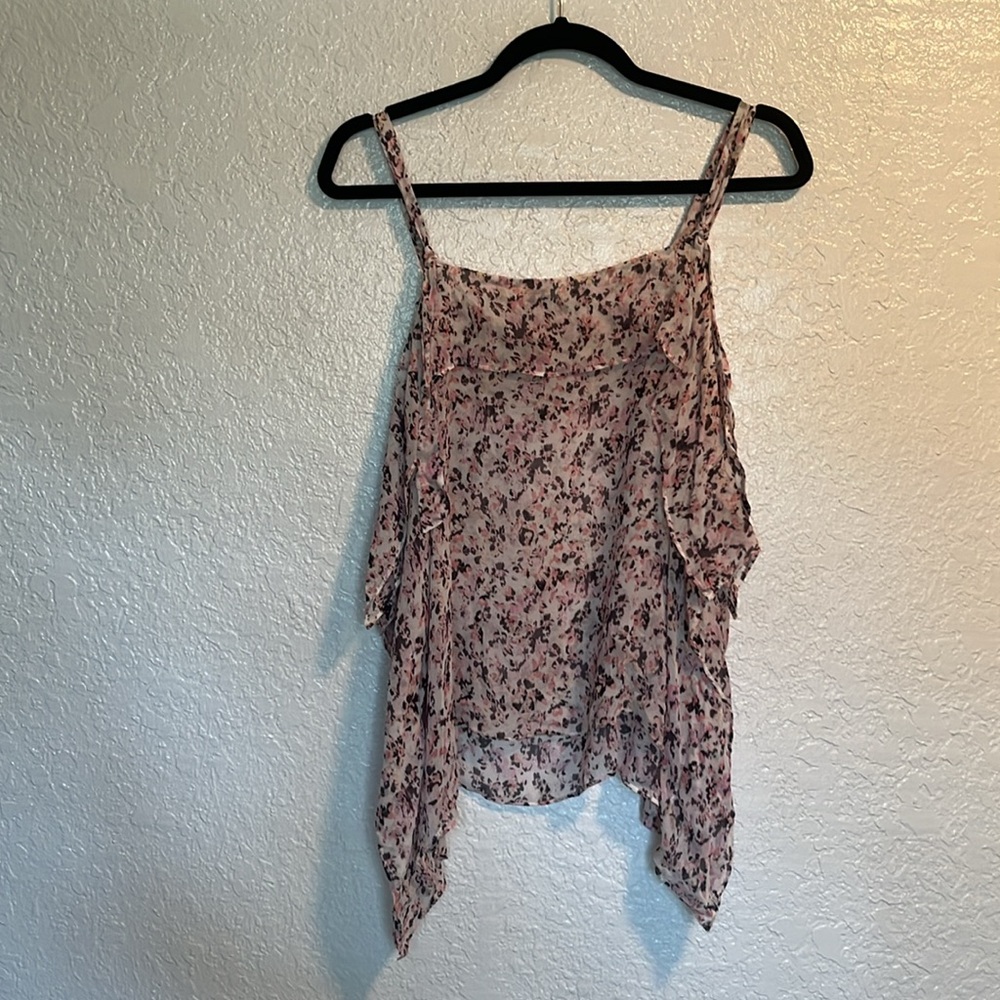 NWT All Saints Sheer Abstract Mio Freefall Top in Chalk White M - Picture 6 of 6